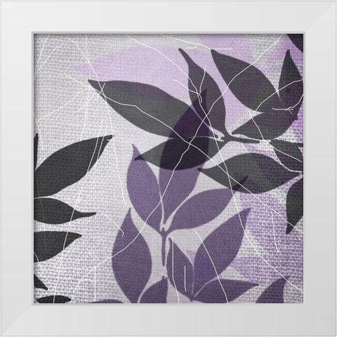 Vibrant Purple Leaf 3 White Modern Wood Framed Art Print by Dyer, Beverly