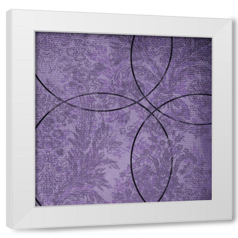 Vibrant Purple Square 4 White Modern Wood Framed Art Print by Dyer, Beverly