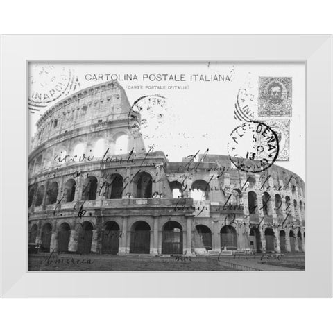 Vintage Roma White Modern Wood Framed Art Print by Stevens, Carole