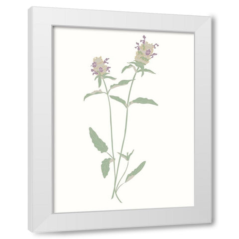 Wildflowers Heal All White Modern Wood Framed Art Print by Sweet Melody Designs