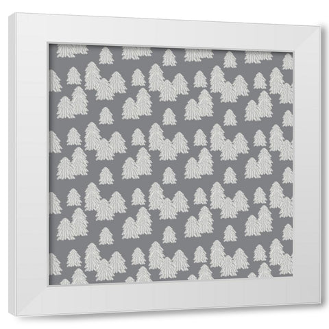 Frosty Forest Pattern 1 V2 White Modern Wood Framed Art Print by Sweet Melody Designs
