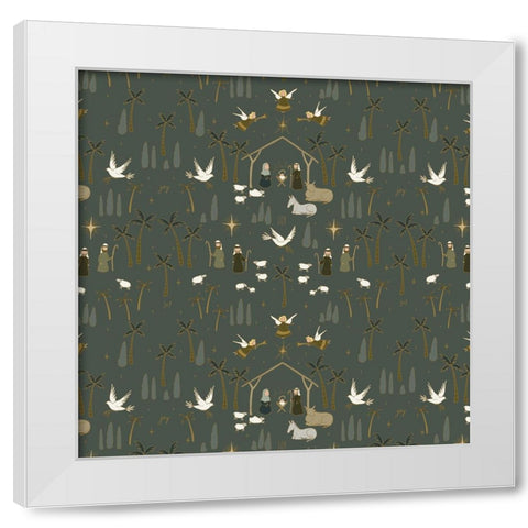 Joyful Pattern 1 V2 White Modern Wood Framed Art Print by Sweet Melody Designs
