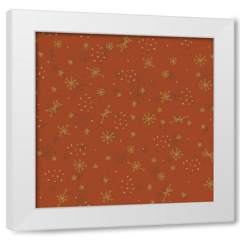 Snowfall Pattern 1 V2 White Modern Wood Framed Art Print by Sweet Melody Designs