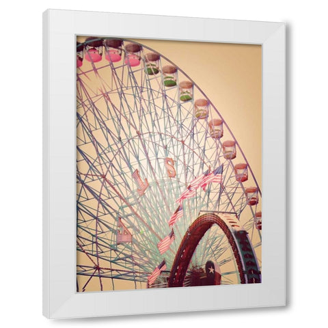 Wheel White Modern Wood Framed Art Print by Davis Ashley