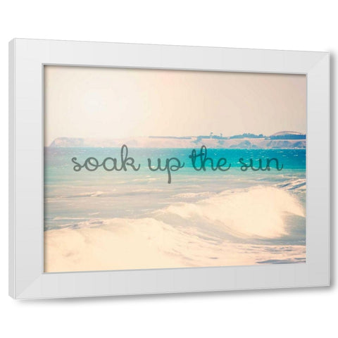 Soak up the sun White Modern Wood Framed Art Print by Davis Ashley