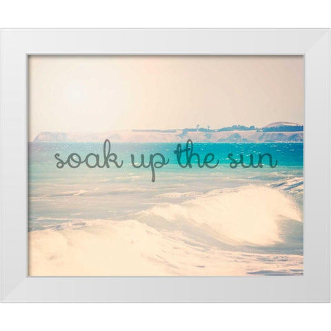 Soak up the sun White Modern Wood Framed Art Print by Davis Ashley