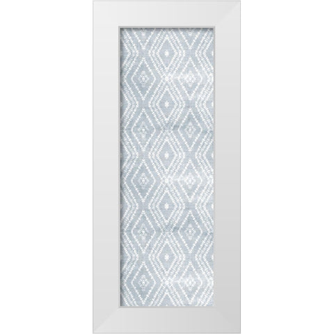 Diamond Pattern White Modern Wood Framed Art Print by Brown, Denise