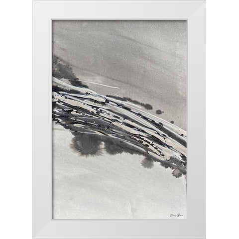Grey Ice 2 White Modern Wood Framed Art Print by Brown, Denise