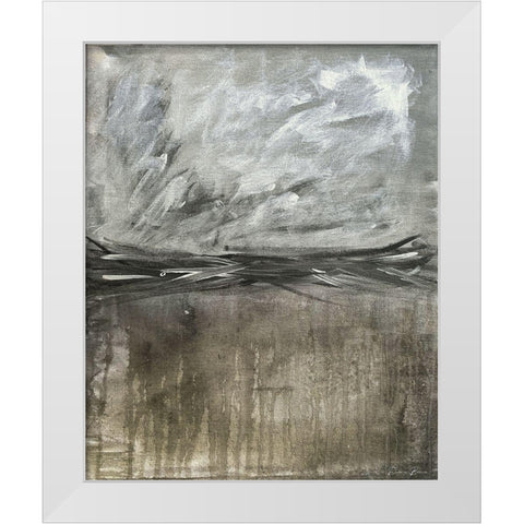 Inclination 1 White Modern Wood Framed Art Print by Brown, Denise