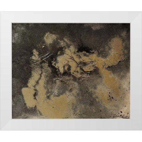 Fissures 1 White Modern Wood Framed Art Print by Brown, Denise