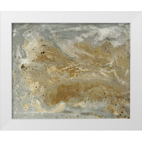 Fissures 3 White Modern Wood Framed Art Print by Brown, Denise