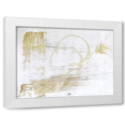 Rings and Strokes 1 White Modern Wood Framed Art Print by Brown, Denise