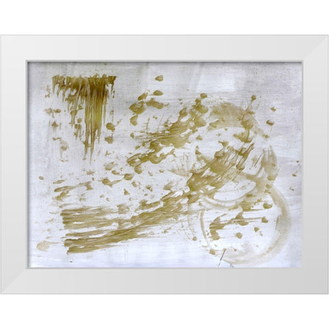 Rings and Strokes 2 White Modern Wood Framed Art Print by Brown, Denise