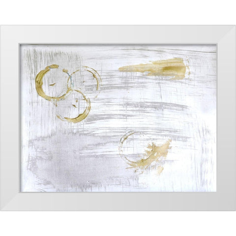 Simple Strokes White Modern Wood Framed Art Print by Brown, Denise
