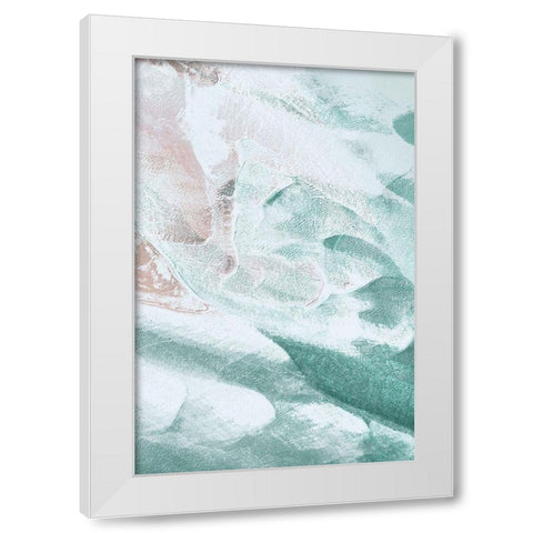 Pastel Flow White Modern Wood Framed Art Print by Brown, Denise