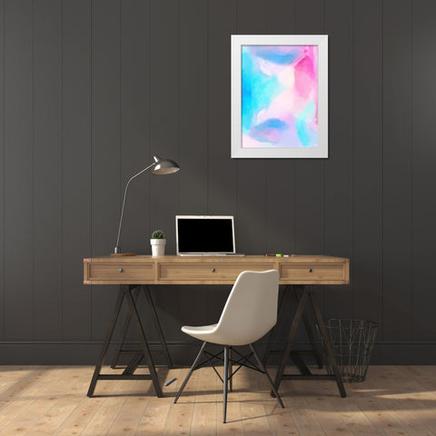 Pretty Pastels White Modern Wood Framed Art Print by Brown, Denise