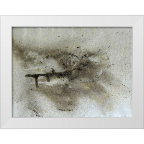 Stigma White Modern Wood Framed Art Print by Brown, Denise