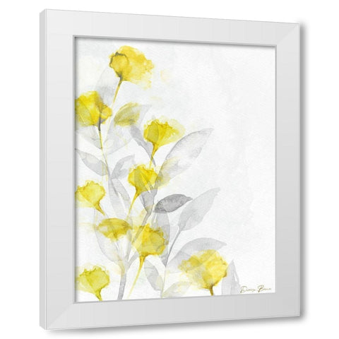 Modern Poppies 1 White Modern Wood Framed Art Print by Brown, Denise
