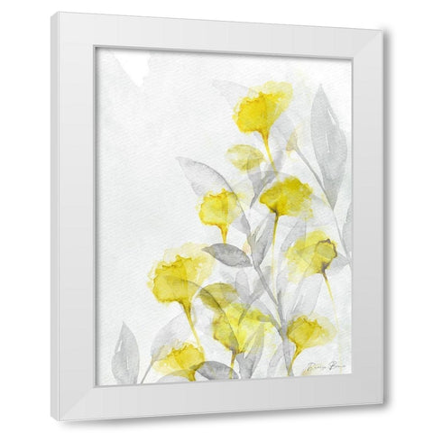 Modern Poppies 2  White Modern Wood Framed Art Print by Brown, Denise