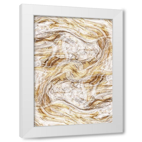 Organic Pour 1 White Modern Wood Framed Art Print by Brown, Denise