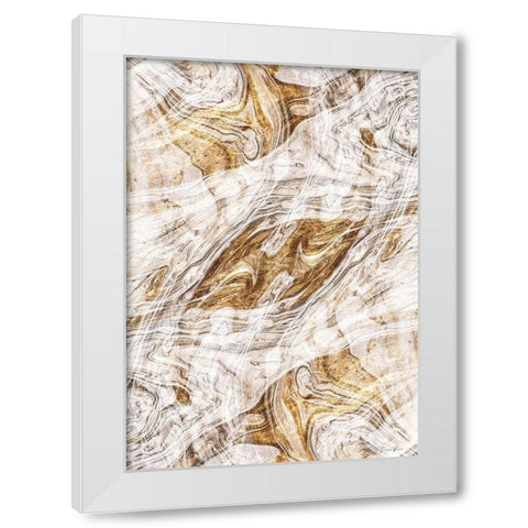 Organic Pour 2 White Modern Wood Framed Art Print by Brown, Denise