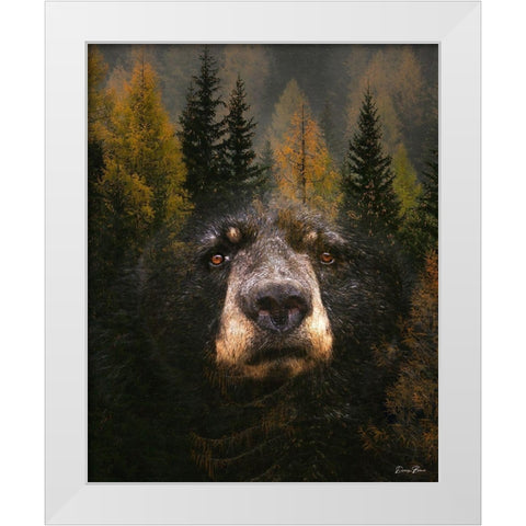 Through The Trees White Modern Wood Framed Art Print by Brown, Denise