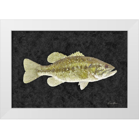 Bass White Modern Wood Framed Art Print by Brown, Denise