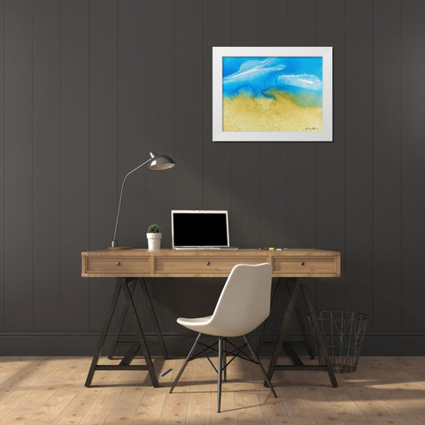 Coastal Motion 1 White Modern Wood Framed Art Print by Brown, Denise