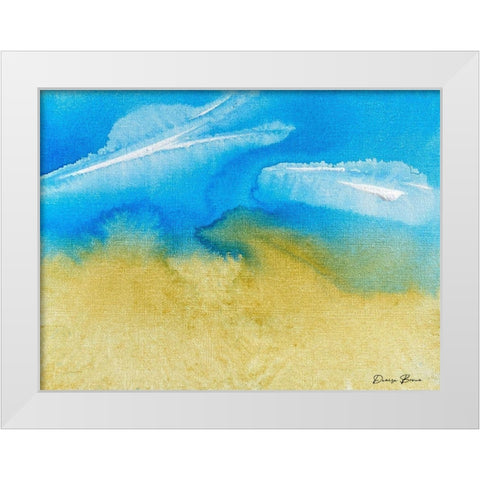 Coastal Motion 1 White Modern Wood Framed Art Print by Brown, Denise