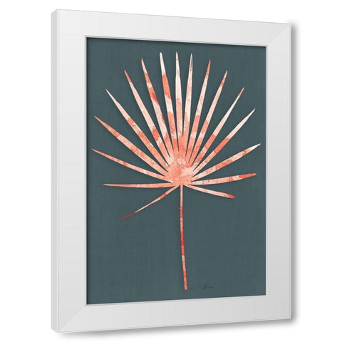 Watercolor Palm 1 White Modern Wood Framed Art Print by Brown, Denise