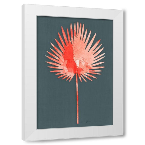Watercolor Palm 3 White Modern Wood Framed Art Print by Brown, Denise