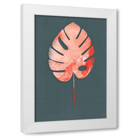 Watercolor Palm 4 White Modern Wood Framed Art Print by Brown, Denise