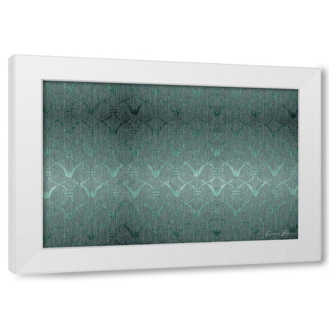 Blue Fabric Linear Burn White Modern Wood Framed Art Print by Brown, Denise