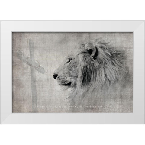 I Am The Way White Modern Wood Framed Art Print by Brown, Denise
