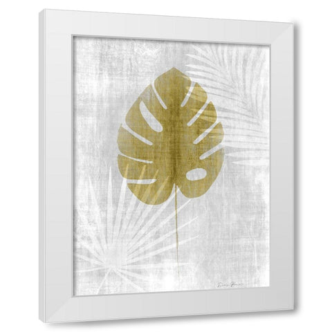 Neutral Palm Silhouette 2 White Modern Wood Framed Art Print by Brown, Denise