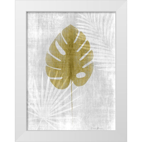 Neutral Palm Silhouette 2 White Modern Wood Framed Art Print by Brown, Denise