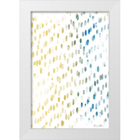 Love These Dots White Modern Wood Framed Art Print by Brown, Denise