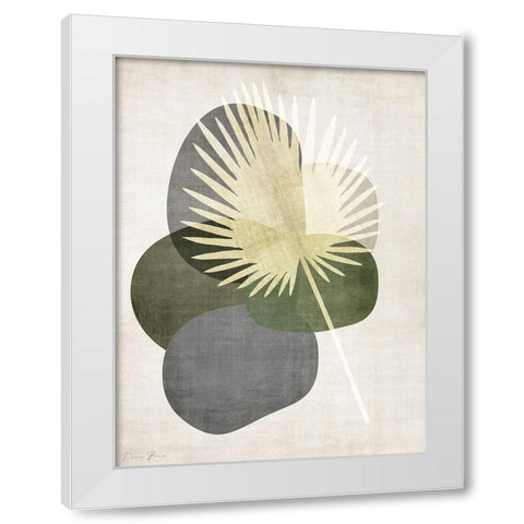 Cabana Palm 1 White Modern Wood Framed Art Print by Brown, Denise