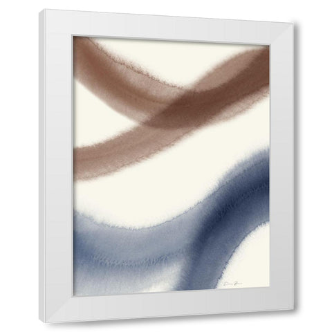 Broad Strokes 2 White Modern Wood Framed Art Print by Brown, Denise