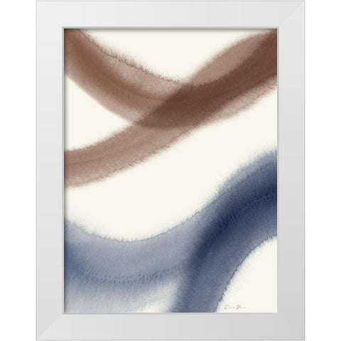 Broad Strokes 2 White Modern Wood Framed Art Print by Brown, Denise