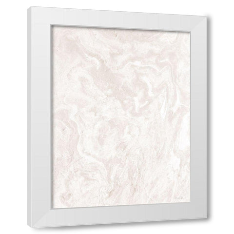 Marbled White Modern Wood Framed Art Print by Brown, Denise