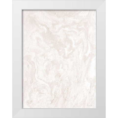 Marbled White Modern Wood Framed Art Print by Brown, Denise