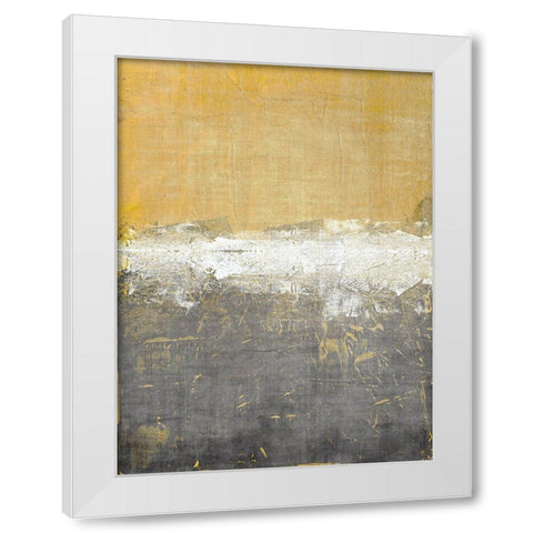 Golden Abstract 3 White Modern Wood Framed Art Print by Brown, Denise