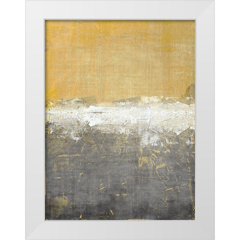 Golden Abstract 3 White Modern Wood Framed Art Print by Brown, Denise