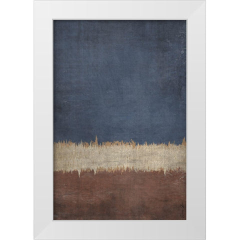 Land and Sky White Modern Wood Framed Art Print by Brown, Denise