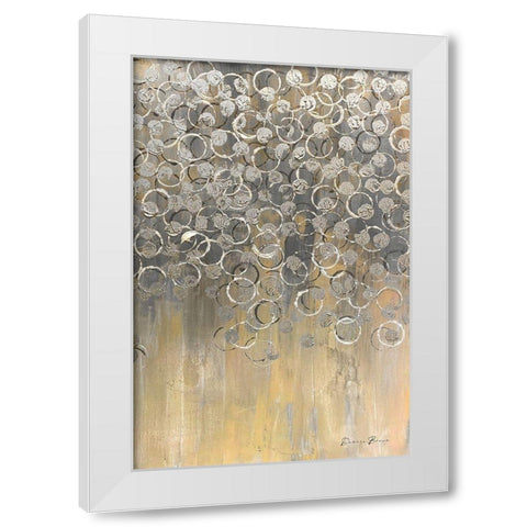 Raining on Yellow 2 White Modern Wood Framed Art Print by Brown, Denise
