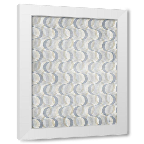 Geo Swirl 2 White Modern Wood Framed Art Print by Brown, Denise