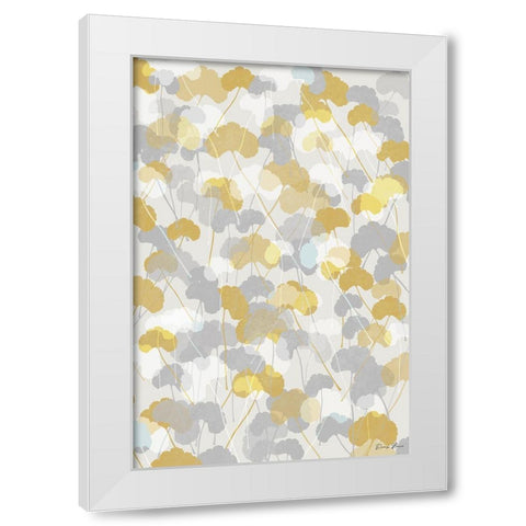 Ginkgo Fields 1 White Modern Wood Framed Art Print by Brown, Denise