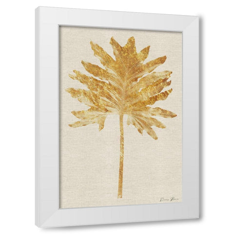Gold Palm 2 White Modern Wood Framed Art Print by Brown, Denise