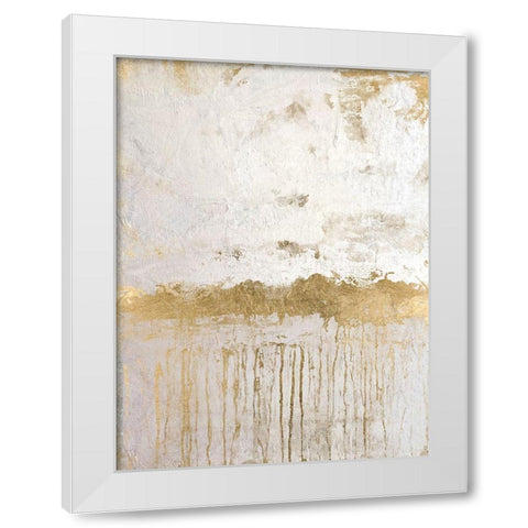 Metallic Spill 2 White Modern Wood Framed Art Print by Brown, Denise